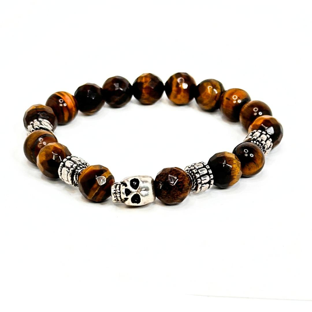 King Baby Studio Tiger Eye Beaded store Men's Bracelet