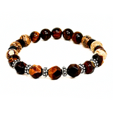 Men's Tiger's Eye & Picture Jasper Bracelet