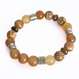 Jasper, Tiger's Eye & Agate Men's Bracelet