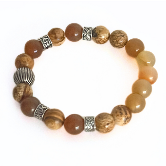 Men's Jasper & Agate Bracelet