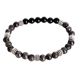 Black & Gunmetal Design Men's Bracelet