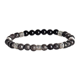 Black & Gunmetal Design Men's Bracelet