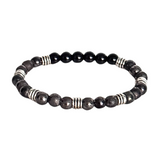 Black & Gunmetal Design Men's Bracelet