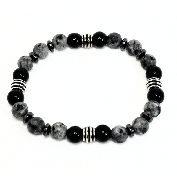 Labradorite & Hematite Men's Bracelet