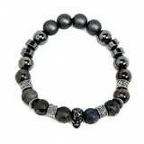 Skull & Hematite Men's Bracelet