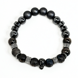 Skull & Hematite Men's Bracelet