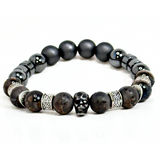 Skull & Hematite Men's Bracelet