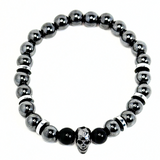 Skull Hematite Men's Bracelet