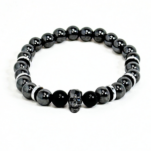 Skull Hematite Men's Bracelet