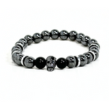 Skull Hematite Men's Bracelet