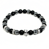 Men's Skull Hematite Bracelet