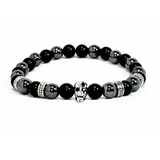 Men's Skull Hematite Bracelet