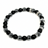 Men's Skull Hematite Bracelet