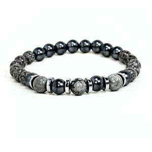 Jasper & Hematite Men's Bracelet