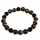 Black & Brown Swirl Design Men's Bracelet