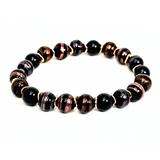 Black & Brown Swirl Design Men's Bracelet