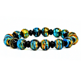 Black Confetti Design Men's Bracelet