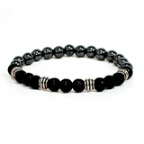 Hematite & Agate Men's Bracelet