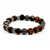 Tiger's Eye & Hematite Men's Bracelet