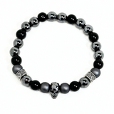 Skull Hematite Men's Bracelet