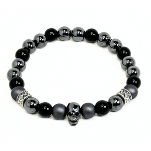 Skull Hematite Men's Bracelet