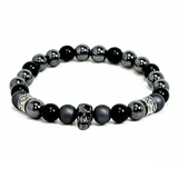 Skull Hematite Men's Bracelet