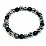 Skull Hematite Men's Bracelet