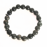 Gunmetal, Black & Hematite Men's Bracelet