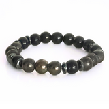 Gunmetal, Black & Hematite Men's Bracelet