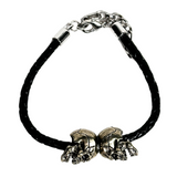 Double Skull Men's Bracelet