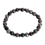 Gunmetal, Black & Hematite Men's Bracelet