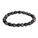 Gunmetal, Black & Hematite Men's Bracelet