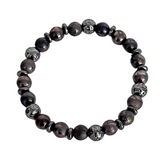 Gunmetal, Black & Hematite Men's Bracelet