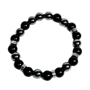 Onyx & Hematite Men's Bracelet