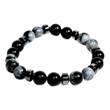 Onyx, Jasper & Hematite Men's Bracelet