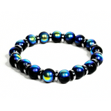 Black Aura & Hematite Men's Bracelet