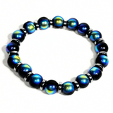 Black Aura & Hematite Men's Bracelet