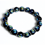 Black Aura & Hematite Men's Bracelet