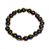 Women's Multi-color Aura Hematite Bracelet