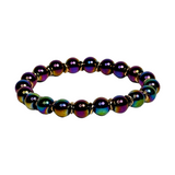 Multi-color Aura Hematite Men's Bracelet