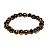 Women's Multi-color Aura Hematite Bracelet