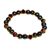 Women's Multi-color Aura Hematite Bracelet