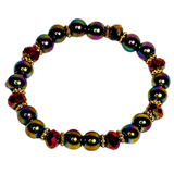 Women's Multi-color Aura Hematite Bracelet