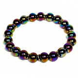 Multi-color Aura Hematite Men's Bracelet