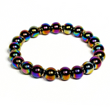 Multi-color Aura Hematite Men's Bracelet