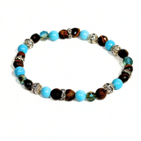 Tiger Eye and Turquoise Women's Bracelet