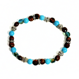 Tiger Eye and Turquoise Women's Bracelet