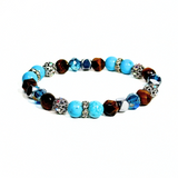 Tiger Eye, Turquoise and Hematite Women's Bracelet