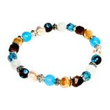 Tiger Eye, Clear Quartz and Siderolite Women's Bracelet