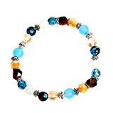 Tiger Eye, Clear Quartz and Siderolite Women's Bracelet